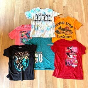 Boys Minecraft and Spiderman Tees Bundle